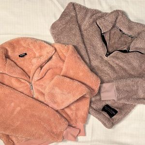 S Calvin Klein Performance Purple Sherpa/XS Pink Fluffy Express Sherpa BUNDLE